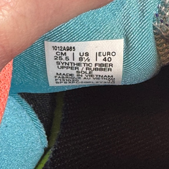 ASICS Versablast Running Shoes Womens 8.5 Black Purple Coral Sneakers Gym Sporty - Picture 8 of 10